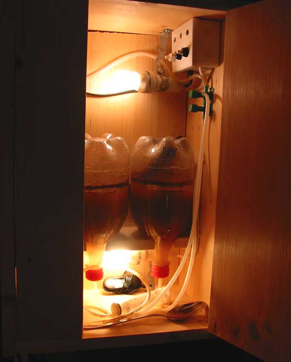 The main ingredient is still the Coke bottle, but you also need to buy wood, hinges, handles, sockets, and switches, among other things.