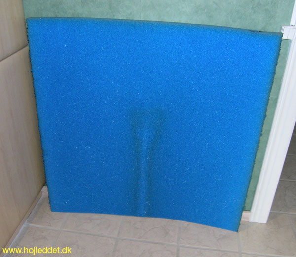 DIY HMF filter made of blue filter foam